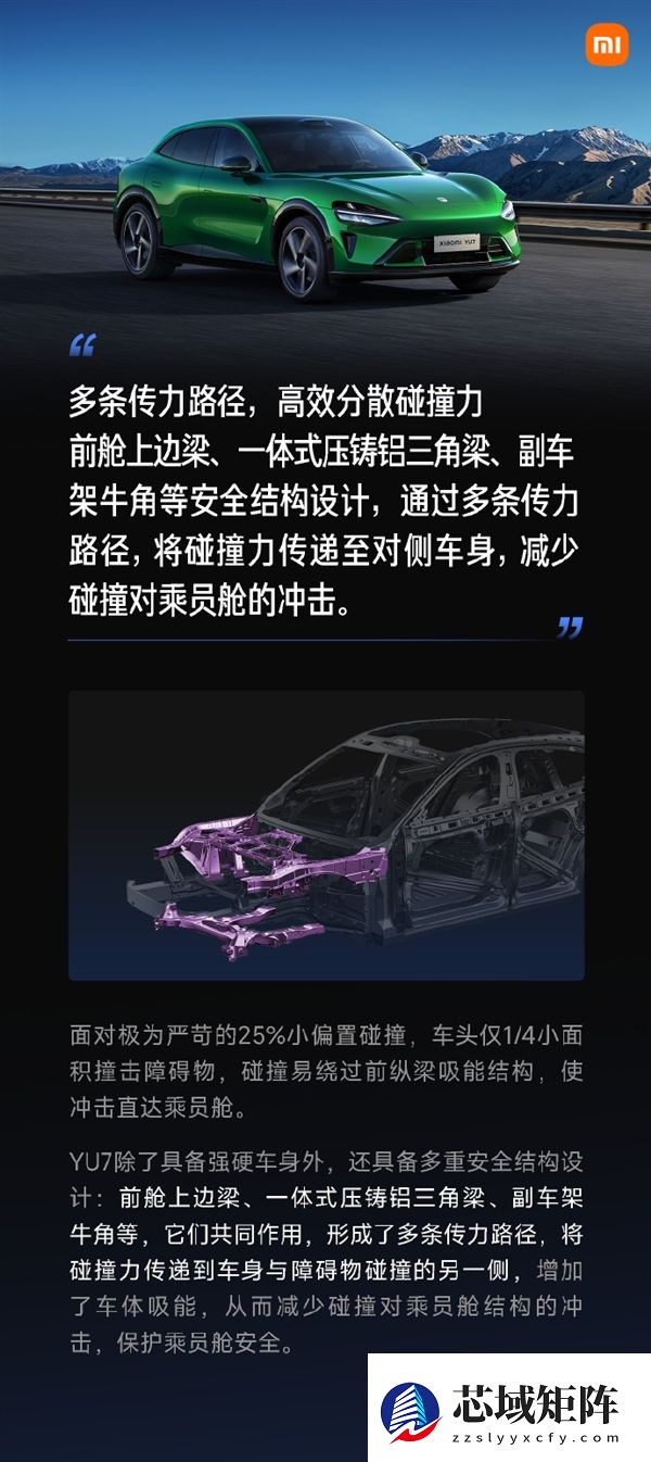 小米汽车谈25%小偏置碰撞“丢轮保命”：最大程度保障乘员舱安全