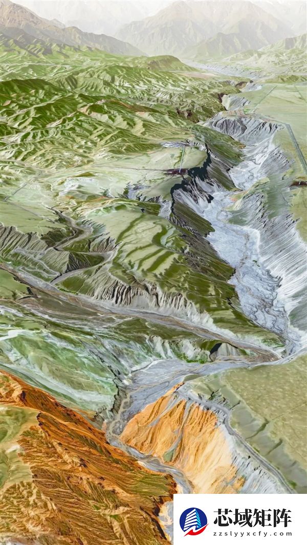 卫星俯瞰人迹罕至的新疆安集海大峡谷：如同七彩画卷
