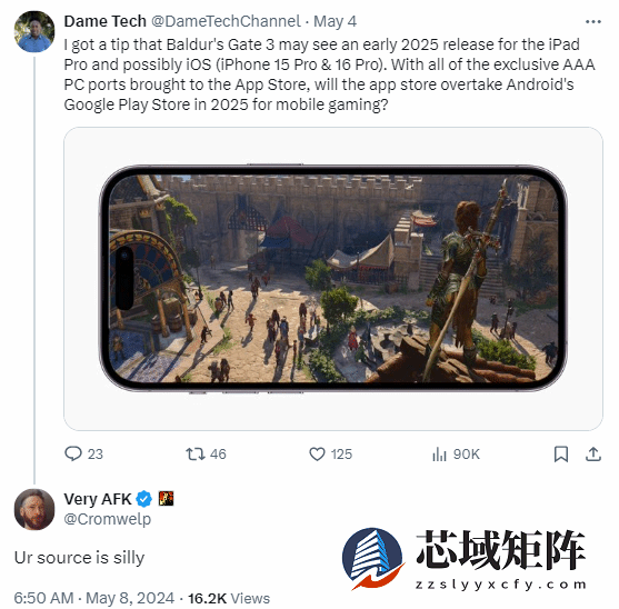 拉瑞安高管怒斥博德3iOS传闻：你的消息来源很蠢
