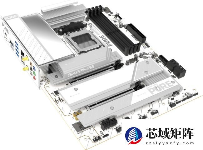 蓝宝石 PURE 极地 X870A WIFI 7 主板外观、规格曝光，白银灰设计