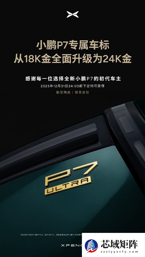 卷出新高度！何小鹏蹲下帮P7车主贴24K金车标