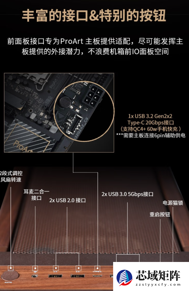 华硕创梦 60 PA602 胡桃木限定铁韵版机箱开售，券后 1999 元