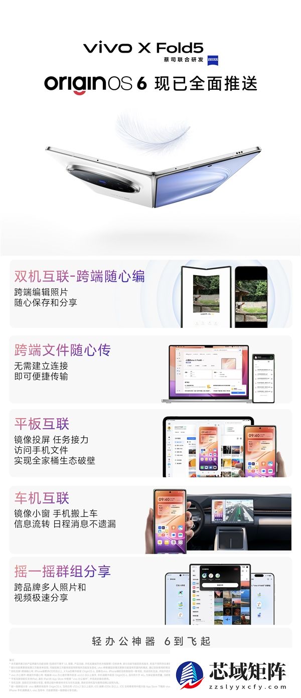 最轻大折叠！vivo X Fold5升级OriginOS 6 韩伯啸：轻办公神器 6到飞起