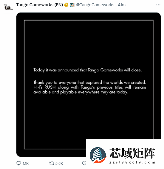 Tango工作室关闭 曾打造HiFi Rush幽灵线：东京
