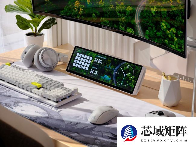 为游戏创作环境增添一抹亮色，海盗船推出原子紫与白色版 XENEON EDGE 副屏