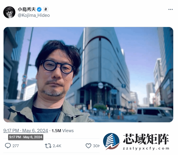 小岛秀夫晒自拍秀精神状态 被网友P进游戏