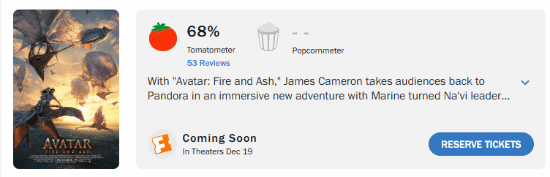 《阿凡达3》媒体口碑解禁!M站64分 降低期待