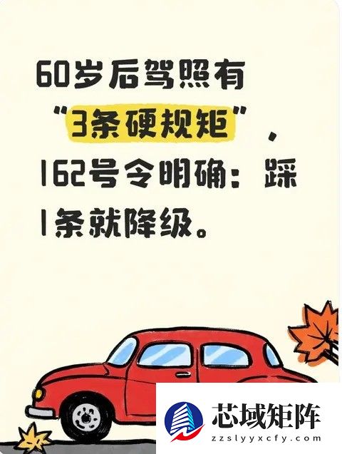 60岁司机必知!驾照新规三大红线不可碰