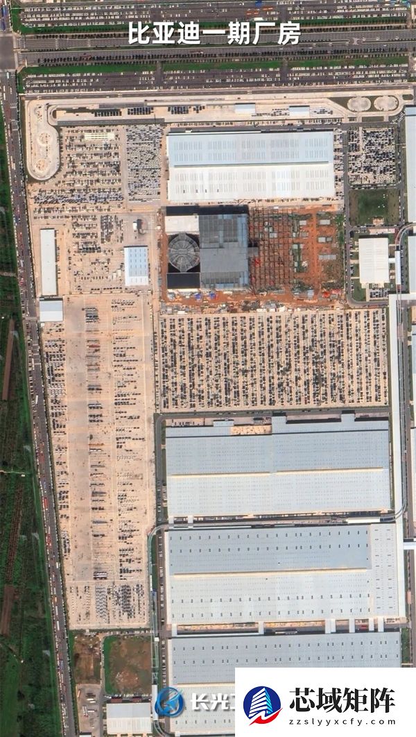 30平方公里！卫星实拍河南郑州比亚迪新能源汽车城