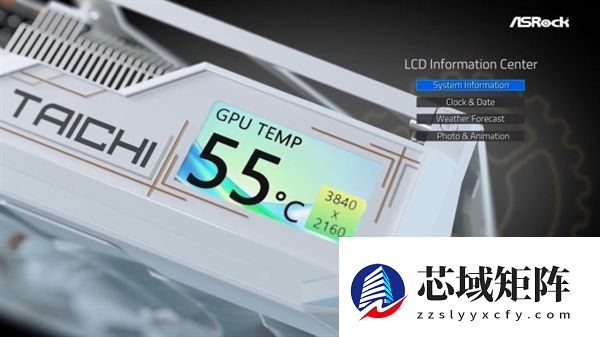 华擎顶级GPU！RX 9070 XT太极白色版发布：配备LCD显示屏