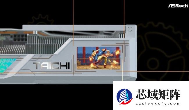 华擎推出 RX 9070 XT Taichi 白色显卡，自带 2 英寸 LCD 小屏