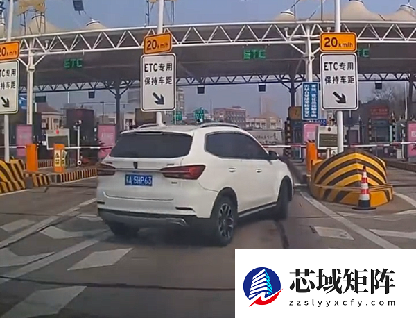 女子收费站遇前车插队蹭ETC：反应不及时令其得逞