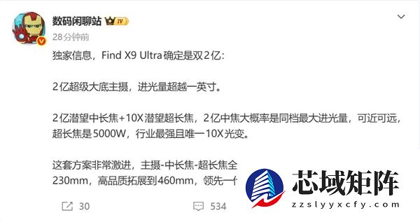 机圈影帝！OPPO Find X9 Ultra全球首发双2亿：方案激进