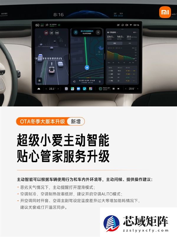 小米汽车OTA冬季大版本升级：6大新功能 支持自动变道避让了