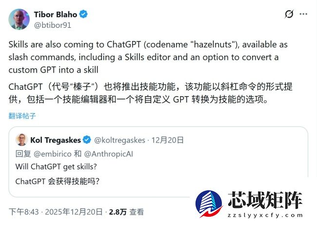 OpenAI 偷师 Anthropic？ChatGPT 版“技能”曝光，让 AI 搞定复杂任务