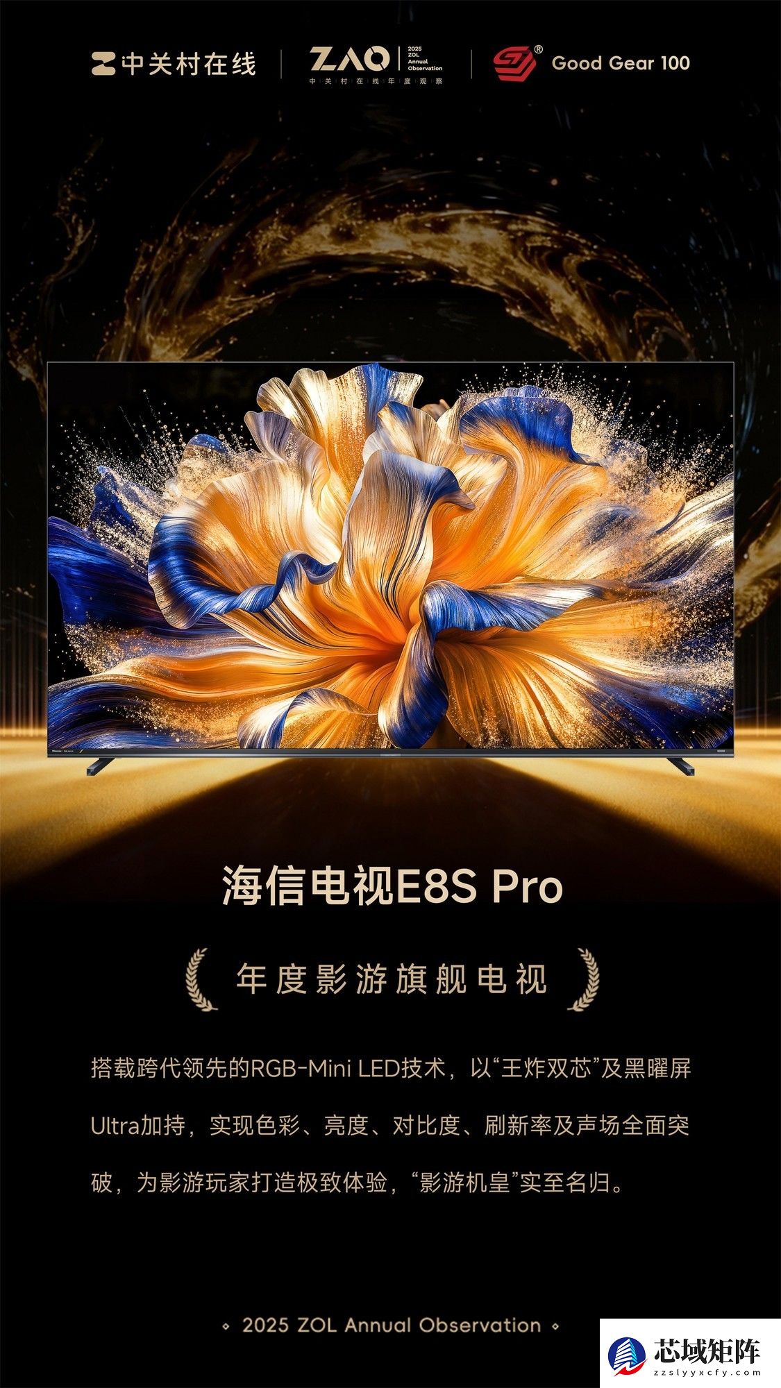 GG100 2025年度影游旗舰电视：海信E8S Pro