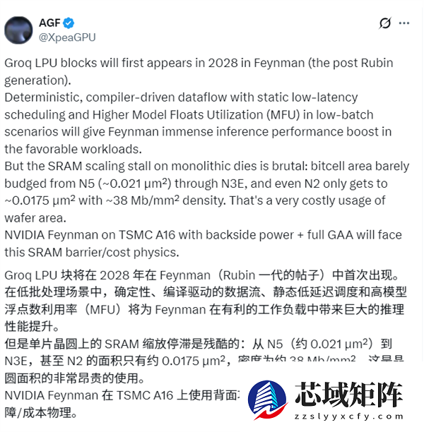 NVIDIA要用上X3D堆叠设计!下代Feynman GPU将引入LPU