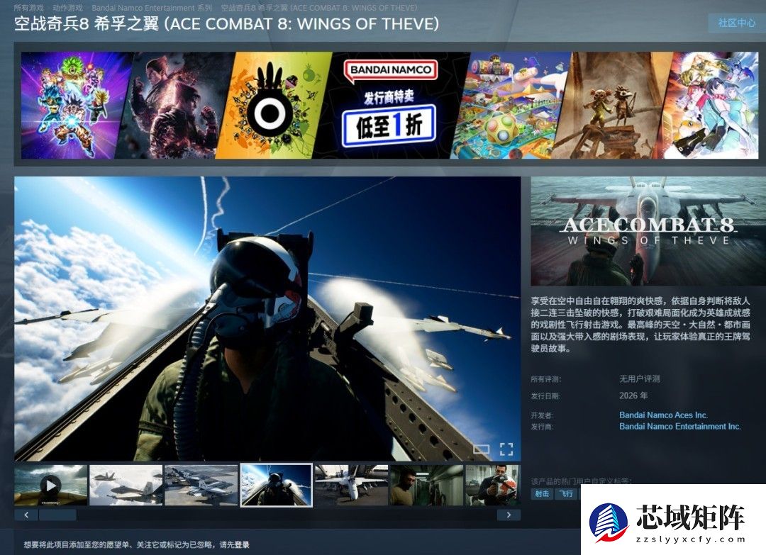 皇牌空战82026年登陆Steam：虚幻5打造空战美学新巅峰