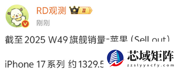 iPhone 17系列热销助推苹果中国市占率达25%
