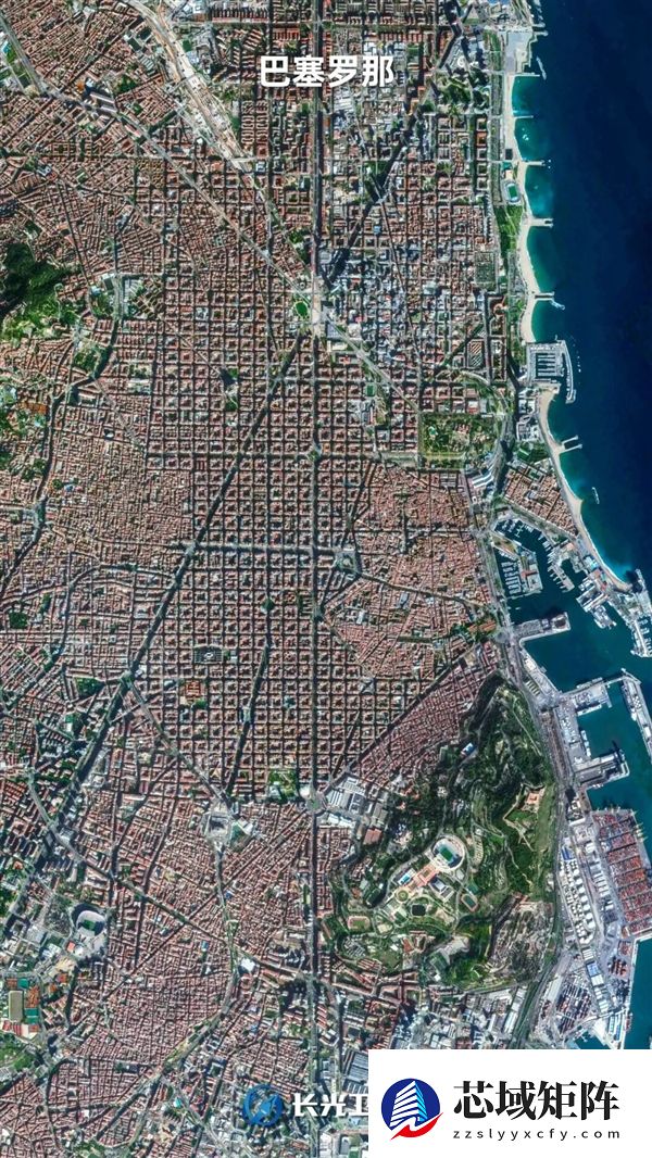 一座有“强迫症”的城市：卫星眼中的巴塞罗那网格