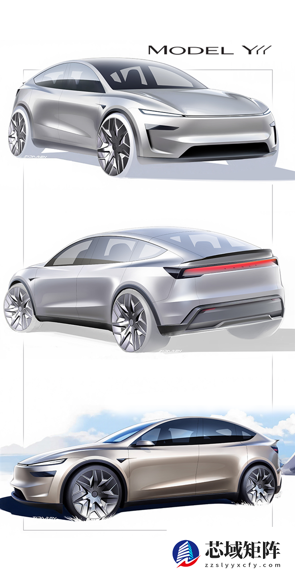 特斯拉官宣“彩蛋”：公开新款Model Y高性能版设计手稿