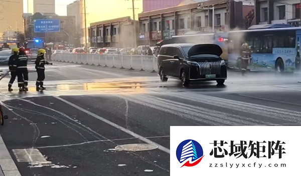 一新能源MPV行驶途中热失控 底盘电池往外喷火