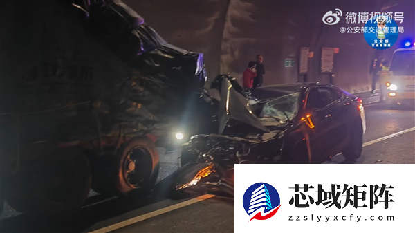 男子高速上边开车边看短剧 追尾半挂被拖行 A柱都没了