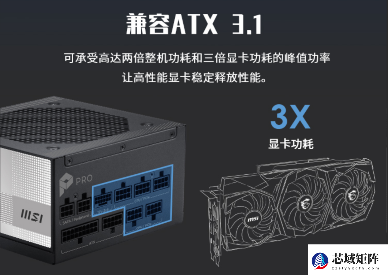 微星PRO A1000PL PCIE5电源上市：ATX3.1+PCIe5.1双认证，首发699元