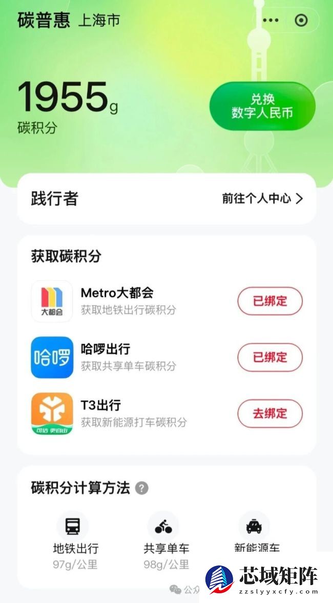 数字人民币 App 上线“碳普惠”服务,碳积分可换钱