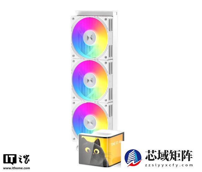 艾湃电竞推出 YOGA 360 一体式水冷散热器:冷头配曲面屏,黑白双色定价均为 799 元