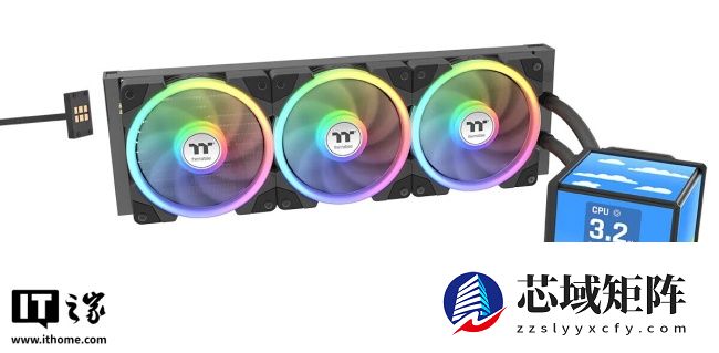 曜越推出 MINECUBE 360 Ultra 一体式水冷散热器，冷头配备四面立方显示屏