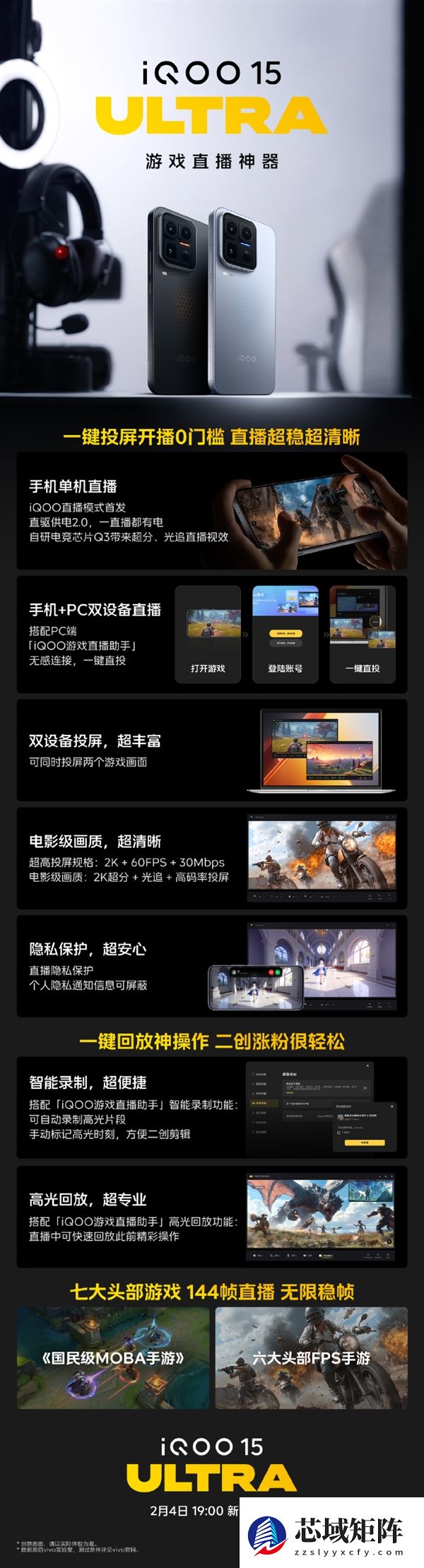 游戏直播神器！iQOO 15 Ultra支持一键投屏 开播0门槛
