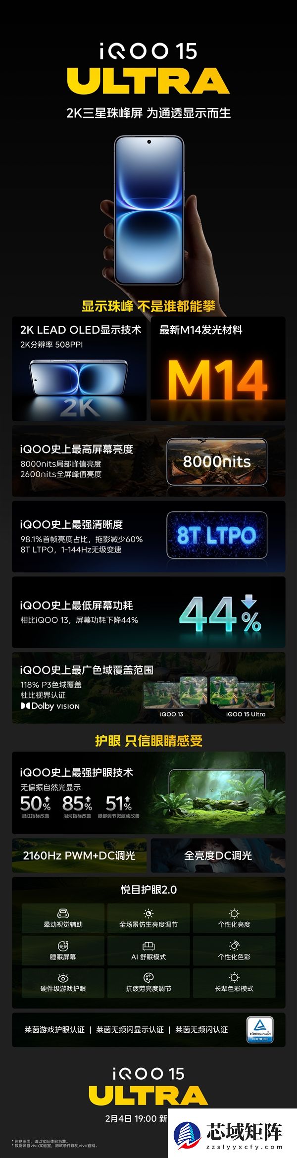 iQOO 15 Ultra官宣搭载2K三星珠峰屏：峰值亮度飙到8000nits