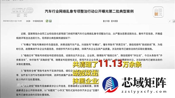 央视起底新能源汽车行业网络黑产：车企间也会相互攻击 高管下场拉踩