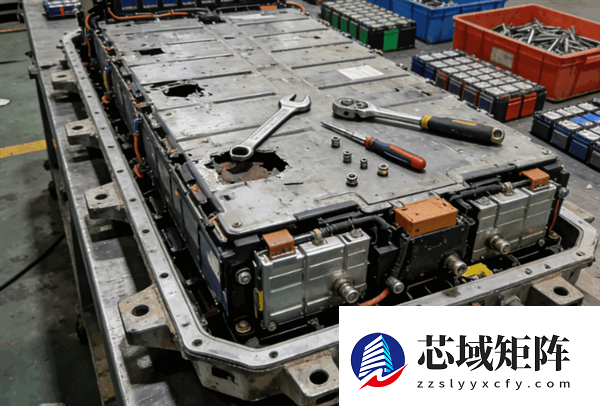 小作坊拆解动力电池干猛活：拆一辆车赚1万 二手电池切开就卖