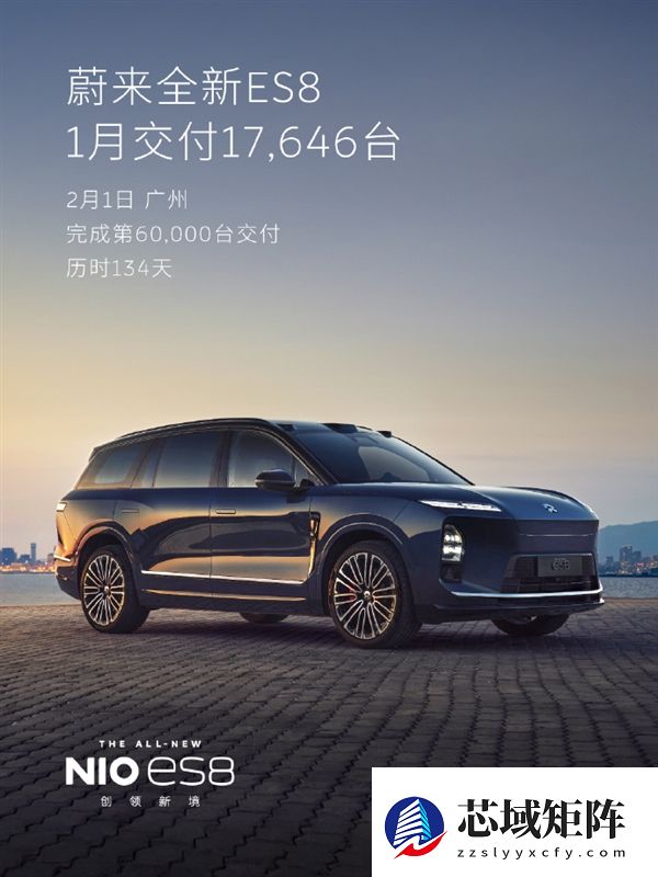 蔚来汽车1月销量迎开门红！新车交付27182台 同比增长96.1%