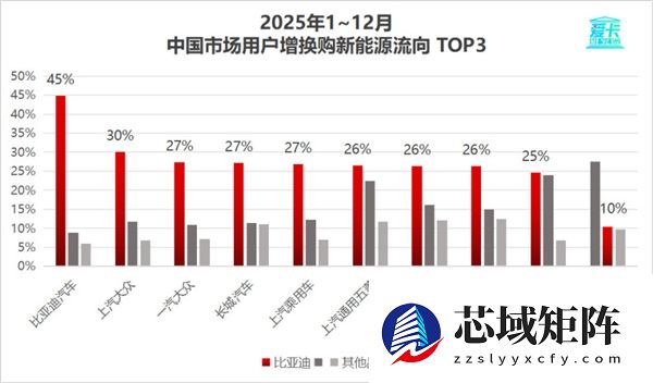 2025车企复购率榜单出炉：比亚迪车主复购率30.55%位居第一