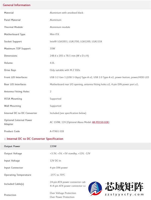 Akasa推出零噪音被动散热机箱：4L体积 兼容各种ITX主板