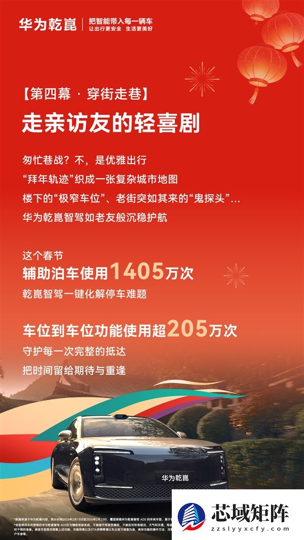 数据说话！2026年华为乾崑春节出行报告出炉：单车单日跑2266公里