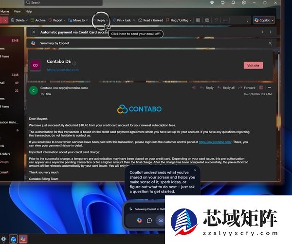 微软测试Windows 11任务栏新功能：可直接向AI助手共享窗口