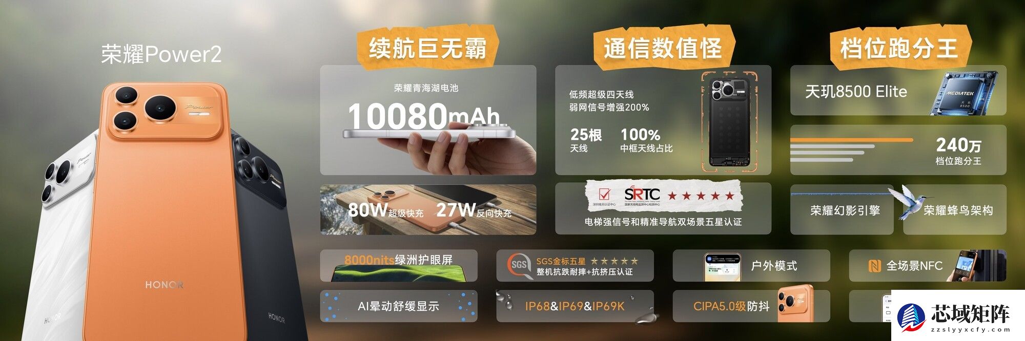 荣耀Power2发布会汇总：10080mAh电池，国补后2294.15元起售