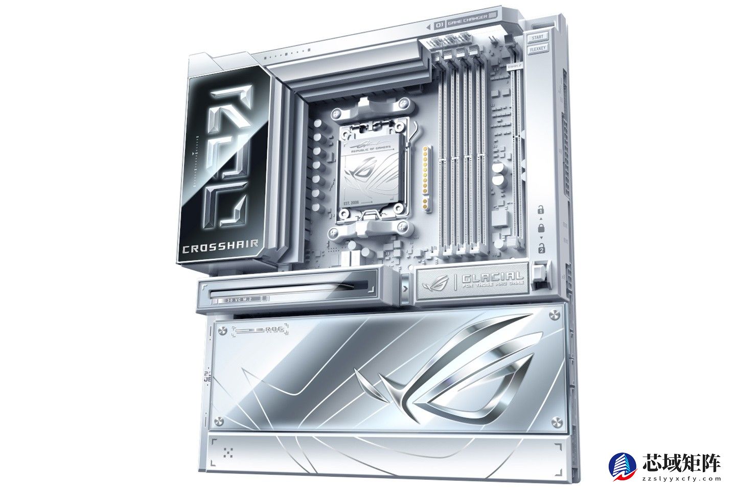华硕ROG CROSSHAIR X870E GLACIAL主板亮相