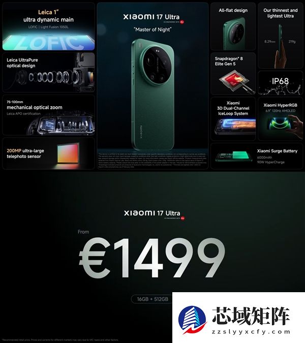 小米17/17 Ultra国际版发布：售价过万 国行版用户看完直呼赚了